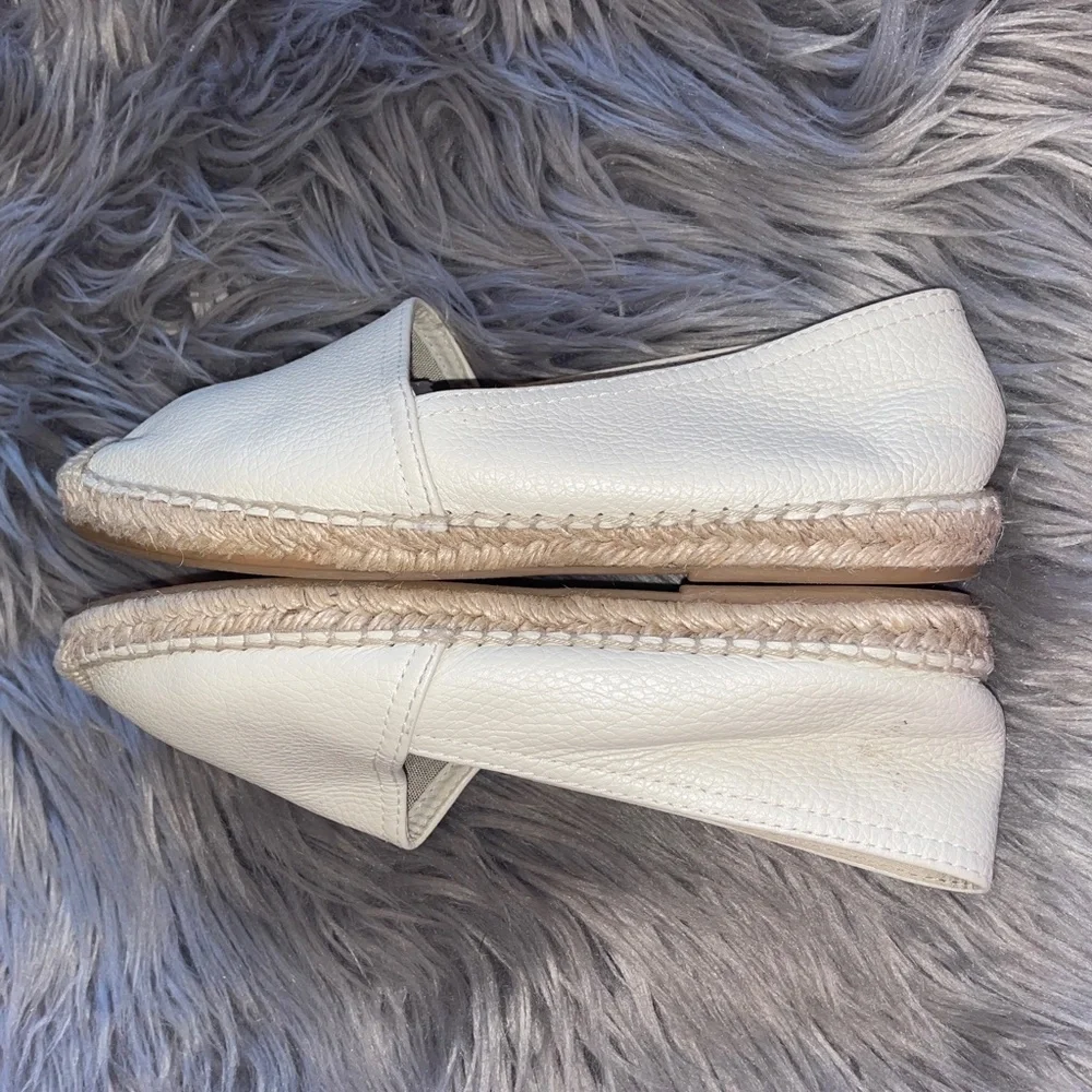 EUC Anthropologie Maypol Selena Pebbled Leather Espadrille Flats Size EU 39